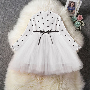 Baby Girls Spring Winter Long Sleeve Tutu Lace Dresses Infantil Newborn 1st Birthday Party Clothes Christening Gown Casual Wear - MISSCLAUS