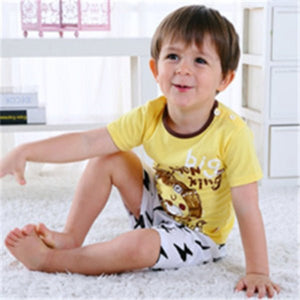 Cartoon Clothing Baby Boy Summer Clothes T-shirt Baby Girl Casual Clothing Sets - MISSCLAUS