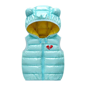 Children Warm Down Vest Autumn Baby Boys Girls Sleeveless Waistcoat Kids Outerwear Vests Children Hooded Jackets - MISSCLAUS