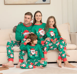 Christmas Pajamas For Family Matching Family Christmas PJs Sets Santa Claus Printed Top Sleepwear - MISSCLAUS