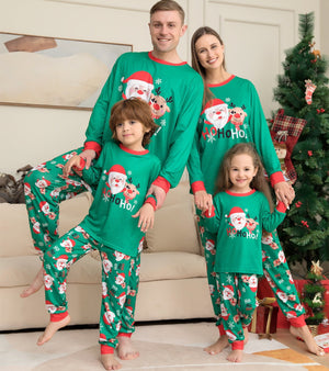 Christmas Pajamas For Family Matching Family Christmas PJs Sets Santa Claus Printed Top Sleepwear - MISSCLAUS