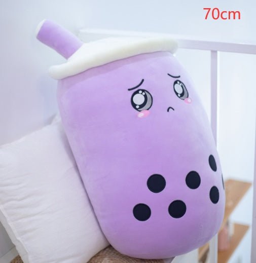 Cute Fruit Drink Plush Stuffed Soft Strawberry Milk Tea Plush Boba Tea Cup Toy Bubble Tea Pillow Cushion Kids Gift - MISSCLAUS
