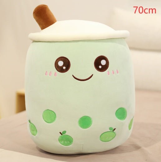 Cute Fruit Drink Plush Stuffed Soft Strawberry Milk Tea Plush Boba Tea Cup Toy Bubble Tea Pillow Cushion Kids Gift - MISSCLAUS