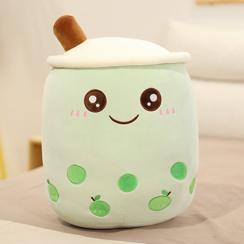 Cute Fruit Drink Plush Stuffed Soft Strawberry Milk Tea Plush Boba Tea Cup Toy Bubble Tea Pillow Cushion Kids Gift - MISSCLAUS