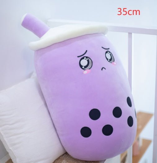 Cute Fruit Drink Plush Stuffed Soft Strawberry Milk Tea Plush Boba Tea Cup Toy Bubble Tea Pillow Cushion Kids Gift - MISSCLAUS