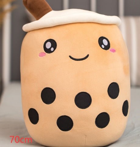 Cute Fruit Drink Plush Stuffed Soft Strawberry Milk Tea Plush Boba Tea Cup Toy Bubble Tea Pillow Cushion Kids Gift - MISSCLAUS