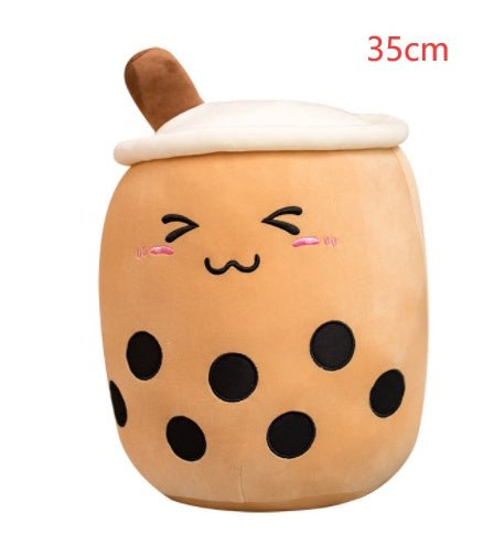 Cute Fruit Drink Plush Stuffed Soft Strawberry Milk Tea Plush Boba Tea Cup Toy Bubble Tea Pillow Cushion Kids Gift - MISSCLAUS