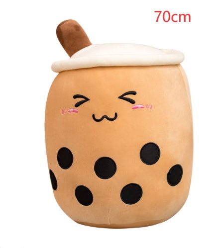 Cute Fruit Drink Plush Stuffed Soft Strawberry Milk Tea Plush Boba Tea Cup Toy Bubble Tea Pillow Cushion Kids Gift - MISSCLAUS