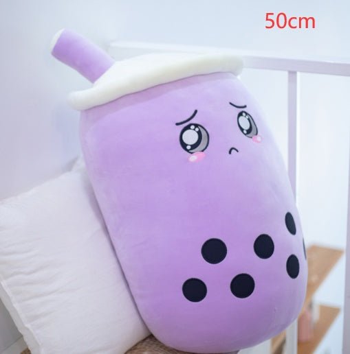 Cute Fruit Drink Plush Stuffed Soft Strawberry Milk Tea Plush Boba Tea Cup Toy Bubble Tea Pillow Cushion Kids Gift - MISSCLAUS
