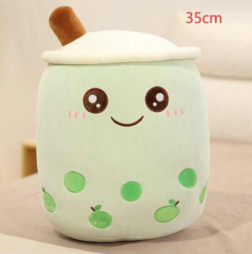 Cute Fruit Drink Plush Stuffed Soft Strawberry Milk Tea Plush Boba Tea Cup Toy Bubble Tea Pillow Cushion Kids Gift - MISSCLAUS