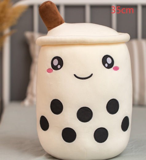 Cute Fruit Drink Plush Stuffed Soft Strawberry Milk Tea Plush Boba Tea Cup Toy Bubble Tea Pillow Cushion Kids Gift - MISSCLAUS