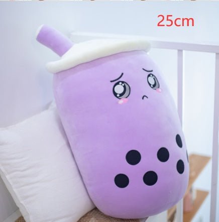 Cute Fruit Drink Plush Stuffed Soft Strawberry Milk Tea Plush Boba Tea Cup Toy Bubble Tea Pillow Cushion Kids Gift - MISSCLAUS
