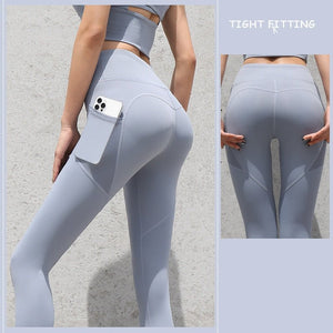 Gym Sport Seamless Leggings With Pockets Push Up High Waist Pants Women Fitness Running Yoga Pants Gym Sport Seamless Leggings - MISSCLAUS