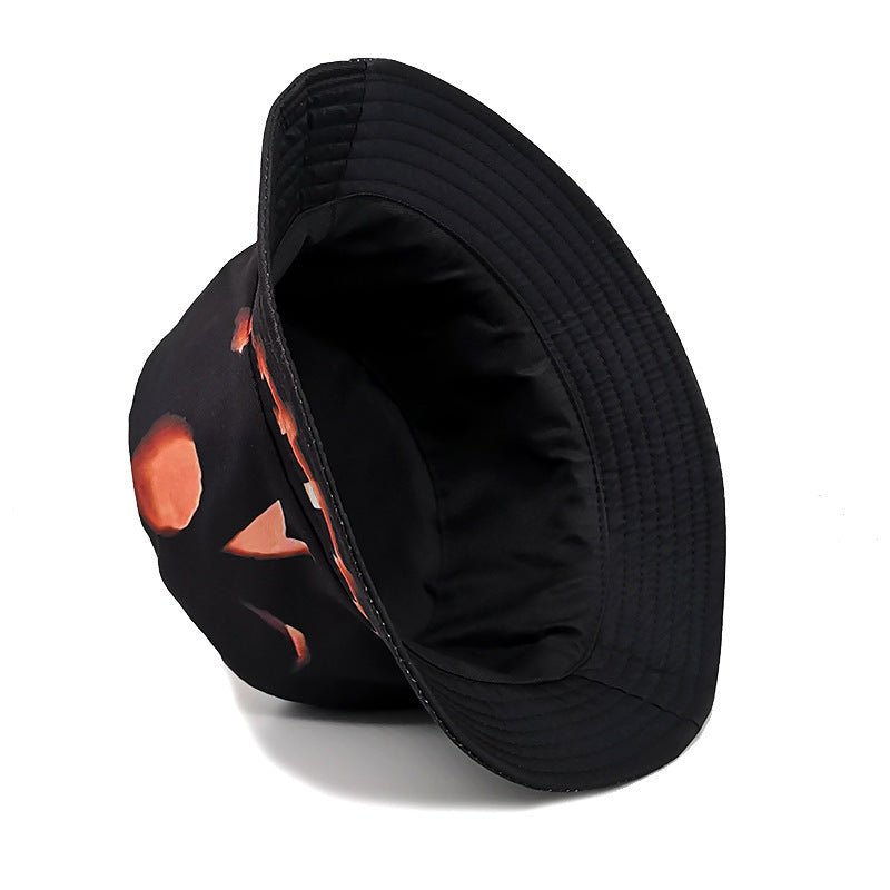 Halloween Hats Creative Cartoon Pumpkin Grimace Printed Sun - shade Fisherman Hat - MISSCLAUS