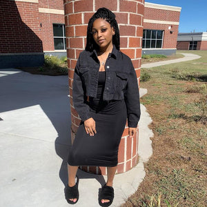 Jacket Women Streetwear Denim Jacket Women Outwear Bodycon Jeans Jackets Women Coat Casual Ladies Cropped Jackets - MISSCLAUS