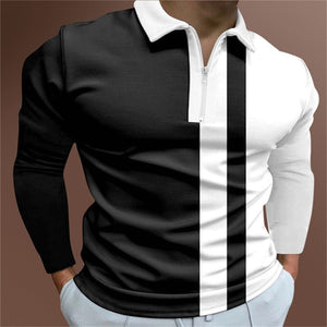 Men's POLO Shirt Striped Printed Short Sleeve T-Shirt Lapel Shirt - MISSCLAUS