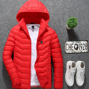 New Heated Jacket Coat USB Electric Jacket Cotton Coat Heater Thermal Clothing Heating Vest Men's Clothes Winter - MISSCLAUS