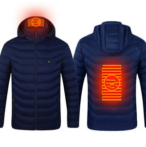 New Heated Jacket Coat USB Electric Jacket Cotton Coat Heater Thermal Clothing Heating Vest Men's Clothes Winter - MISSCLAUS