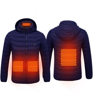 New Heated Jacket Coat USB Electric Jacket Cotton Coat Heater Thermal Clothing Heating Vest Men's Clothes Winter - MISSCLAUS