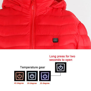 New Heated Jacket Coat USB Electric Jacket Cotton Coat Heater Thermal Clothing Heating Vest Men's Clothes Winter - MISSCLAUS