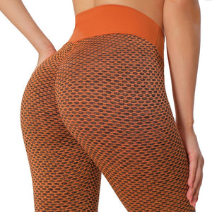 Plaid Leggings Fitness Yoga Pants Women's Seamless High Waist Breathable Gym Leggings - MISSCLAUS