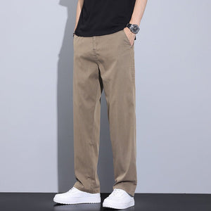 Thin Stretch Business Straight Loose - fitting Wide - leg Trousers - MISSCLAUS