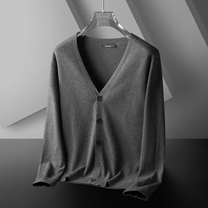 Thin Trendy Casual Outdoor Cotton Knitwear Black Sweater - MISSCLAUS