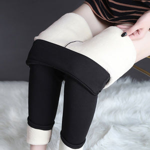 Winter Leggings Warm Thick High Stretch Lamb Cashmere Leggins Skinny Fitness Woman Pants - MISSCLAUS