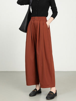 Women's Fine Twill Sandcard Elastic Waist Casual Pants - MISSCLAUS