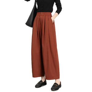 Women's Fine Twill Sandcard Elastic Waist Casual Pants - MISSCLAUS