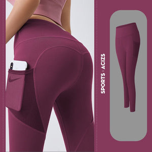 Yoga Pants Women With Pocket Leggings Sport Girl Gym Leggings Women Tummy Control Jogging Tights Female Fitness Pants - MISSCLAUS