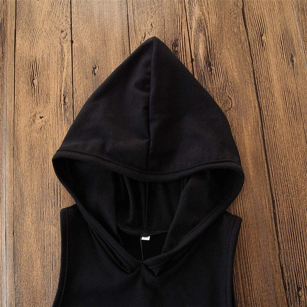 2PCS Toddler Kids Baby Boy Sleeveless Hooded Clothes T-shirt Tops Camo Pants Outfits - MISSCLAUS