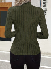 Knitted V-Neck Top