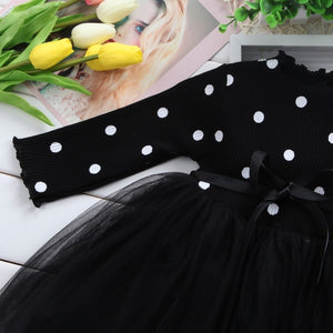 Baby Girls Spring Winter Long Sleeve Tutu Lace Dresses Infantil Newborn 1st Birthday Party Clothes Christening Gown Casual Wear - MISSCLAUS