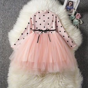 Baby Girls Spring Winter Long Sleeve Tutu Lace Dresses Infantil Newborn 1st Birthday Party Clothes Christening Gown Casual Wear - MISSCLAUS
