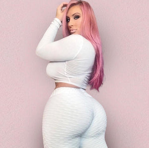 Booty Lifting Anti Cellulite Scrunch Leggings Without Pocket - MISSCLAUS