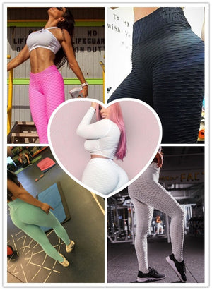Booty Lifting Anti Cellulite Scrunch Leggings Without Pocket - MISSCLAUS