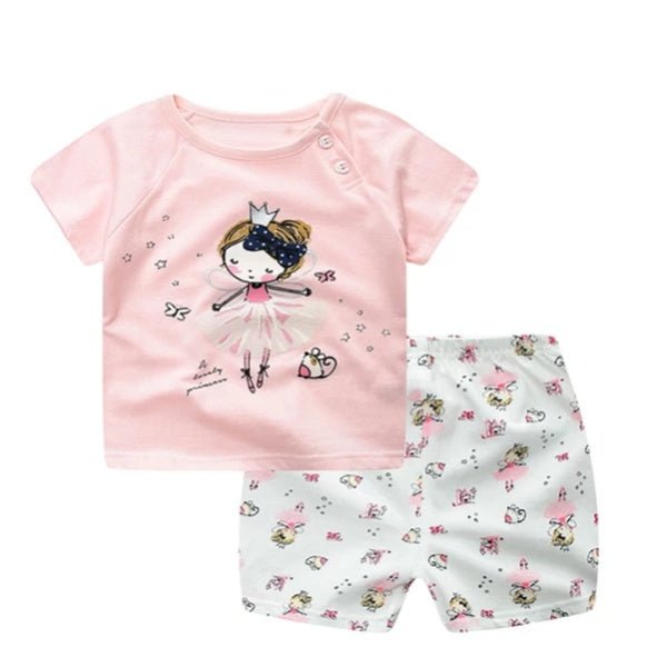 Cartoon Clothing Baby Boy Summer Clothes T-shirt Baby Girl Casual Clothing Sets - MISSCLAUS