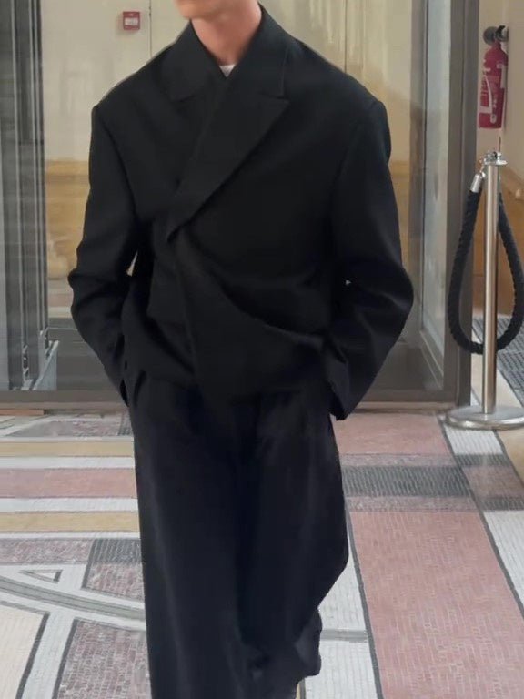 Casual Solid Color Oversized Blazers - MISSCLAUS