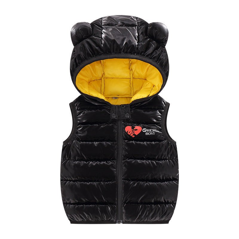 Children Warm Down Vest Autumn Baby Boys Girls Sleeveless Waistcoat Kids Outerwear Vests Children Hooded Jackets - MISSCLAUS