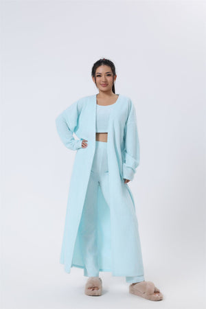 Cozy Pajama Set, 3 Piece Lounge Set, Cute Loungewear, Warm Suit Sets, Matching Set, Lounge Set, 3 Piece Pant Sets, Women Winter Dress - MISSCLAUS