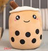 Cute Fruit Drink Plush Stuffed Soft Strawberry Milk Tea Plush Boba Tea Cup Toy Bubble Tea Pillow Cushion Kids Gift - MISSCLAUS