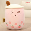 Cute Fruit Drink Plush Stuffed Soft Strawberry Milk Tea Plush Boba Tea Cup Toy Bubble Tea Pillow Cushion Kids Gift - MISSCLAUS
