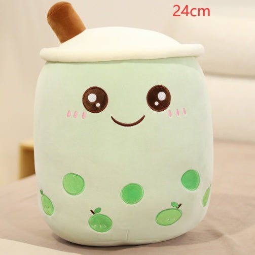 Cute Fruit Drink Plush Stuffed Soft Strawberry Milk Tea Plush Boba Tea Cup Toy Bubble Tea Pillow Cushion Kids Gift - MISSCLAUS
