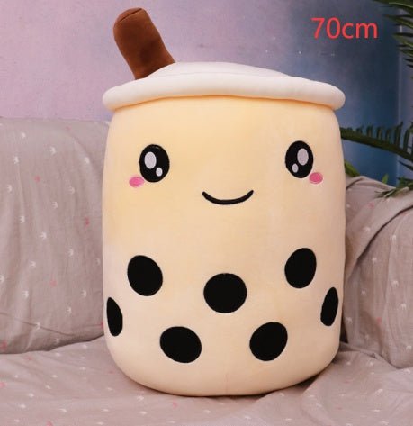 Cute Fruit Drink Plush Stuffed Soft Strawberry Milk Tea Plush Boba Tea Cup Toy Bubble Tea Pillow Cushion Kids Gift - MISSCLAUS