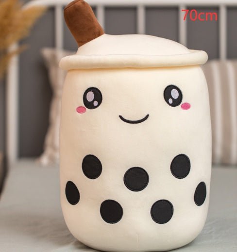 Cute Fruit Drink Plush Stuffed Soft Strawberry Milk Tea Plush Boba Tea Cup Toy Bubble Tea Pillow Cushion Kids Gift - MISSCLAUS