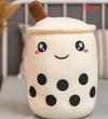Cute Fruit Drink Plush Stuffed Soft Strawberry Milk Tea Plush Boba Tea Cup Toy Bubble Tea Pillow Cushion Kids Gift - MISSCLAUS