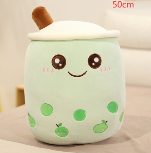 Cute Fruit Drink Plush Stuffed Soft Strawberry Milk Tea Plush Boba Tea Cup Toy Bubble Tea Pillow Cushion Kids Gift - MISSCLAUS