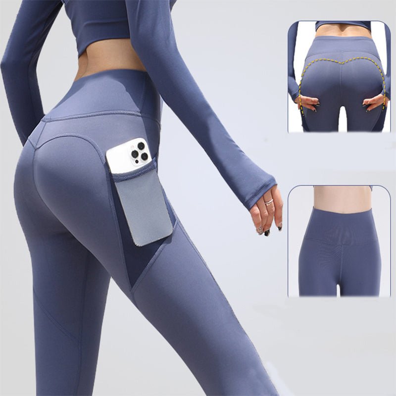Gym Sport Seamless Leggings With Pockets Push Up High Waist Pants Women Fitness Running Yoga Pants Gym Sport Seamless Leggings - MISSCLAUS