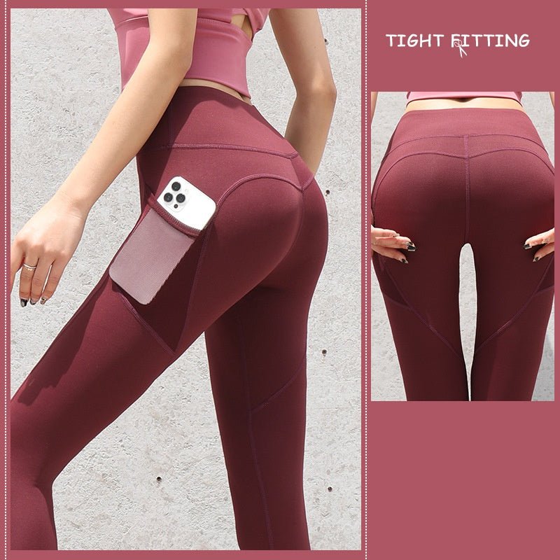 Gym Sport Seamless Leggings With Pockets Push Up High Waist Pants Women Fitness Running Yoga Pants Gym Sport Seamless Leggings - MISSCLAUS